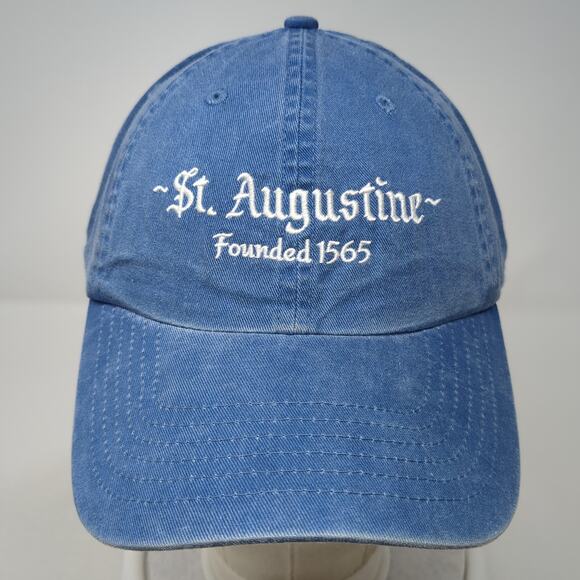 St. Augustine Founded 1565 Slideback Baseball Cap Blue One Size Adjustable - Picture 2 of 9